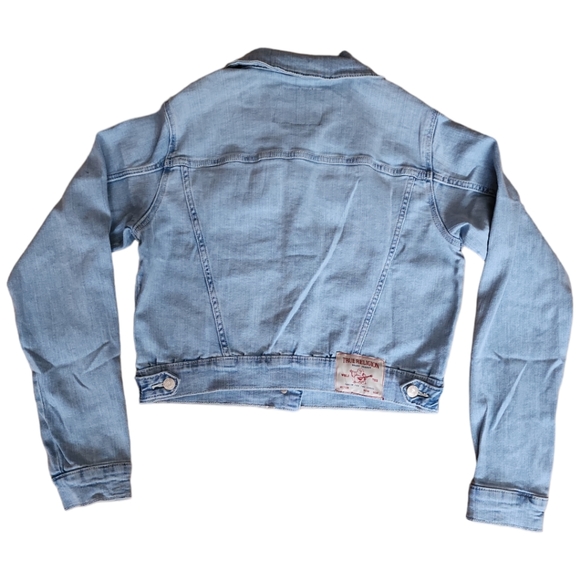 True Religion Denim Crop Jacket Stretch - Picture 11 of 13